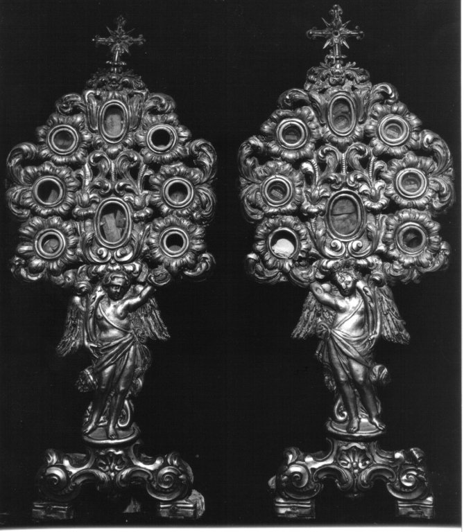 reliquiario - a tabella, serie - ambito laziale (sec. XVIII)