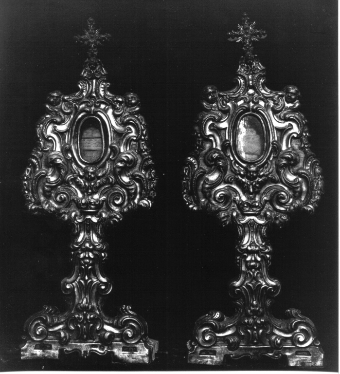 reliquiario - a ostensorio - ambito Italia meridionale (sec. XVIII)