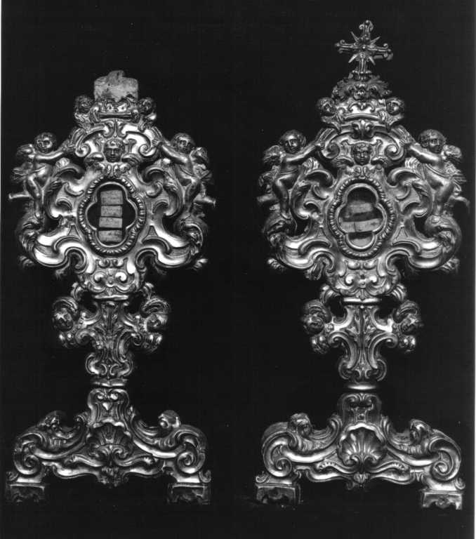 reliquiario - a ostensorio - ambito laziale (sec. XVIII)