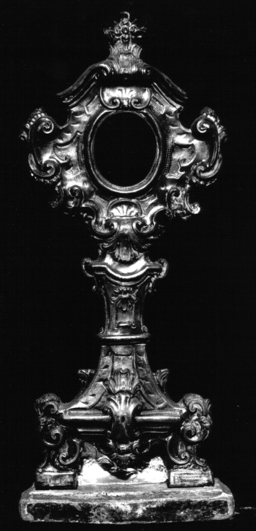 reliquiario - a ostensorio - ambito laziale (sec. XVIII)