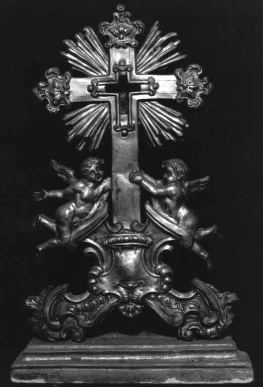 reliquiario - a croce - ambito laziale (sec. XVIII)