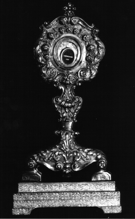 reliquiario - a ostensorio - ambito laziale (sec. XIX)
