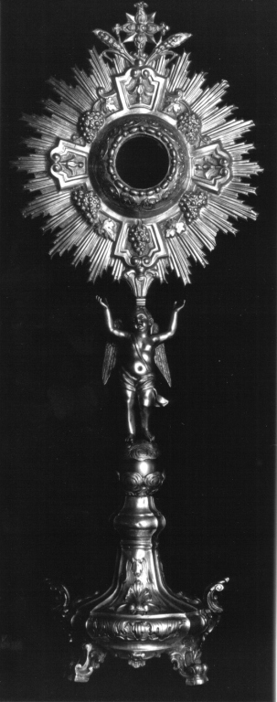 ostensorio - a raggiera - ambito laziale (sec. XIX)