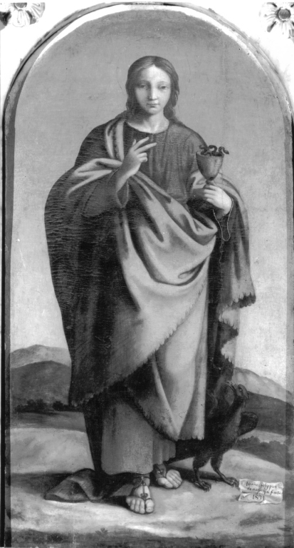 San Giovanni Evangelista (dipinto) di Criscuolo Giovan Filippo (sec. XVI)