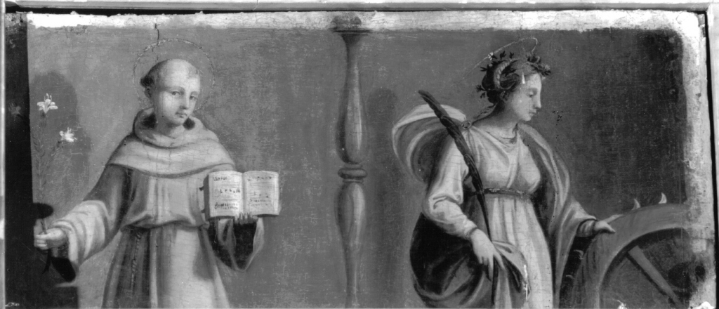 Sant'Antonio da Padova e Santa Caterina d'Alessandria (dipinto) di Criscuolo Giovan Filippo (sec. XVI)