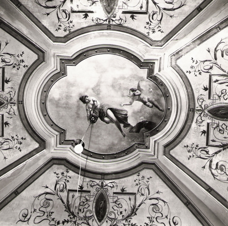 allegoria della primavera (soffitto dipinto) - ambito laziale (seconda metà sec. XIX)