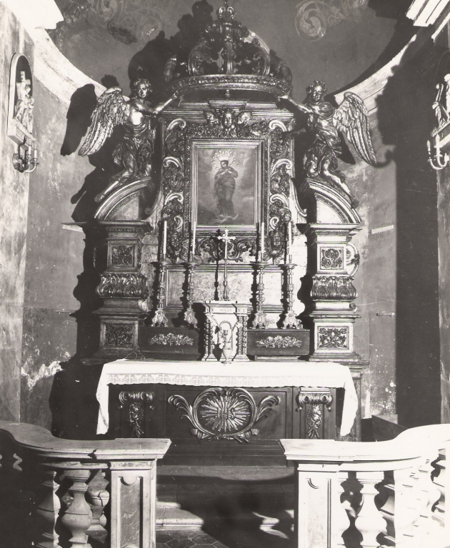 motivi decorativi vegetali con figure di angeli e cherubini (altare) - ambito laziale (seconda metà sec. XVIII)