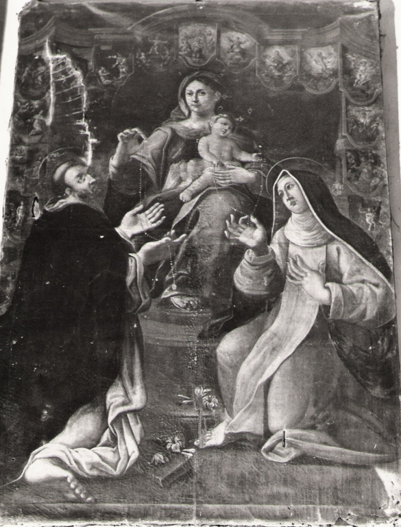 Madonna con Bambino e Santi Domenico e Caterina da Siena (dipinto) - ambito laziale (seconda metà sec. XVIII)