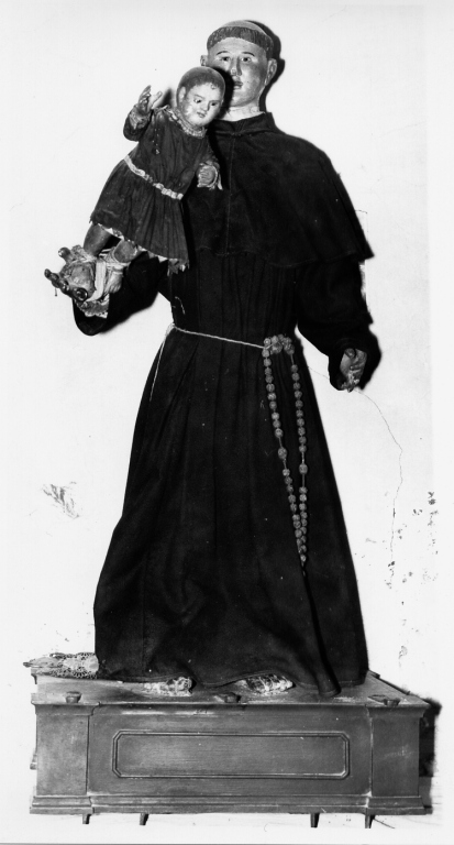 Sant'Antonio da Padova con il bambino (statua) - ambito laziale (sec. XIX)