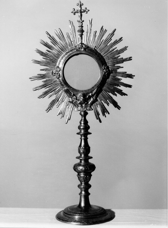 ostensorio - a raggiera - ambito laziale (sec. XIX)