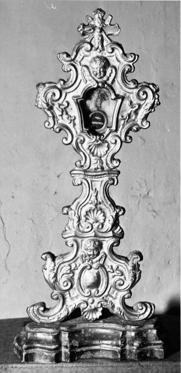 reliquiario - a ostensorio - ambito laziale (sec. XVIII)