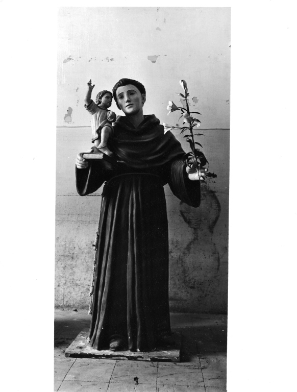 Sant'Antonio da Padova con il bambino (statua) - ambito laziale (sec. XIX)