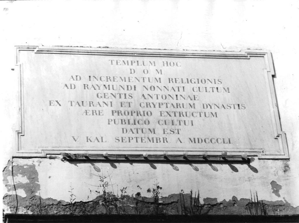 lapide documentaria - ambito laziale (sec. XIX)