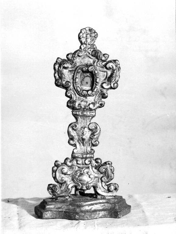 reliquiario - a ostensorio - ambito laziale (sec. XVIII)