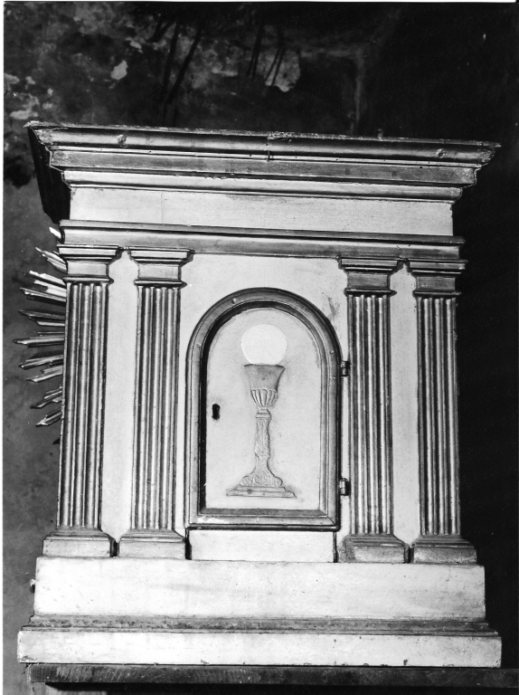 tabernacolo - a frontale architettonico - ambito laziale (sec. XIX)