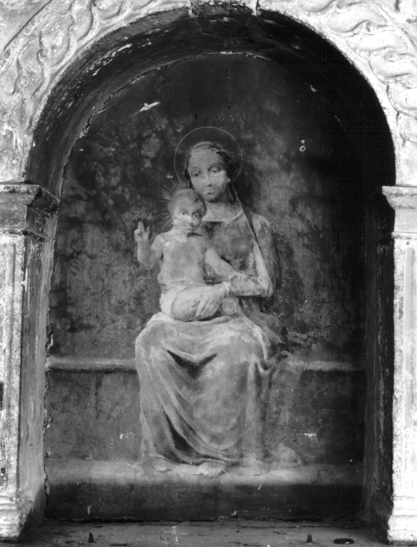 Madonna con Bambino (dipinto) di Scarselli Filippo (seconda metà sec. XIX)