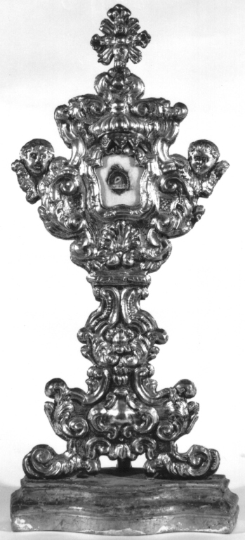 reliquiario - a ostensorio - ambito laziale (sec. XVIII)