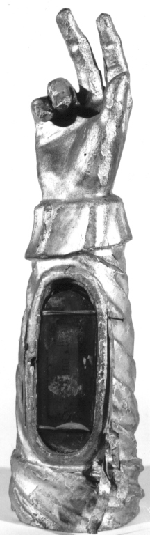 reliquiario antropomorfo - a braccio - ambito laziale (fine sec. XVII)