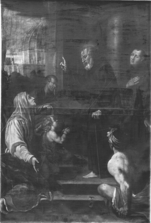 eisodio della vita di San Francesco di Paola (dipinto) - ambito laziale (sec. XVIII)