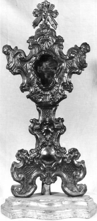 reliquiario - a ostensorio - ambito laziale (sec. XVIII)