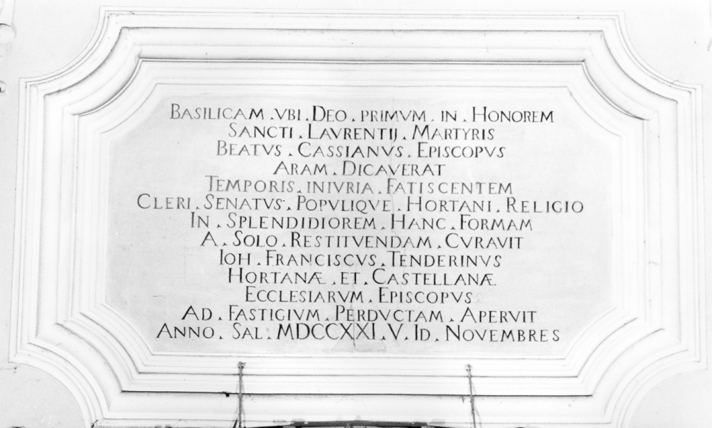 lapide celebrativa - ambito laziale (sec. XVIII)