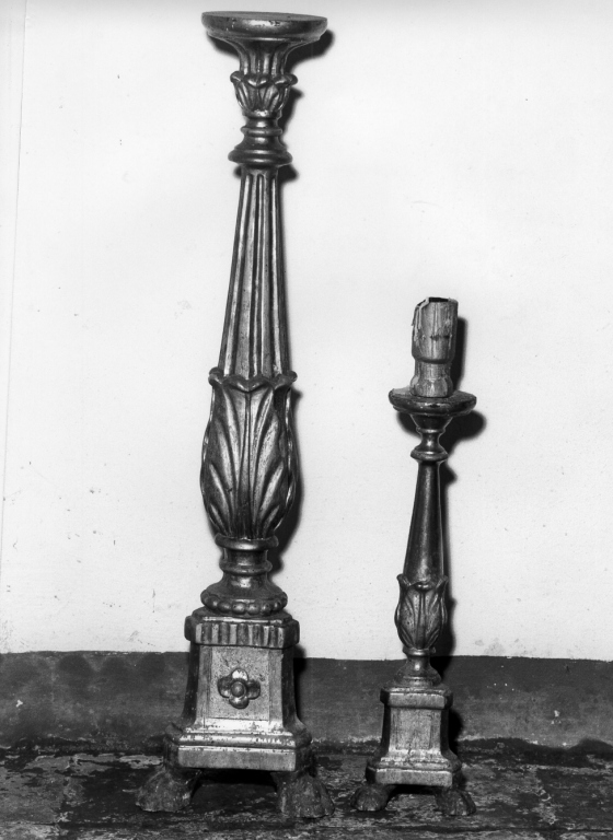 candeliere d'altare - ambito laziale (seconda metà sec. XVIII)