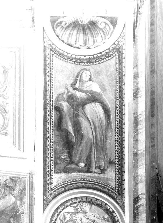 Santi Bonaventura, Francesco, Chiara e Elisabetta d'Ungheria (dipinto) - ambito romano (metà sec. XVII)