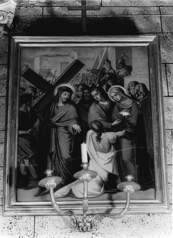 Stazioni della Via Crucis (dipinto, ciclo) di Cassarotti Domenico (sec. XIX)