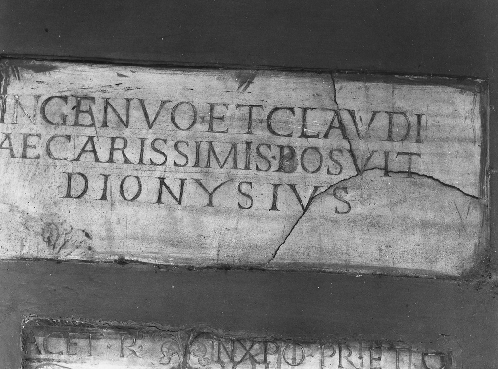lapide tombale - ambito romano (sec. I)