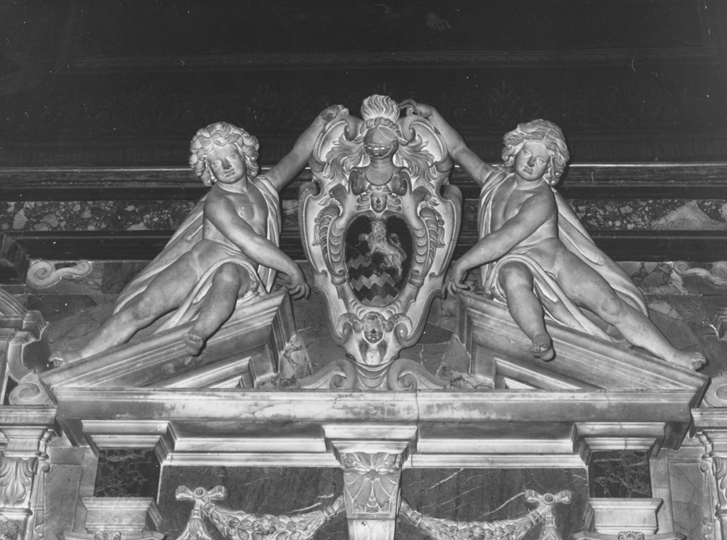 Angeli reggistemma (gruppo scultoreo) di Buonvicino Ambrogio (attribuito) (sec. XVII)