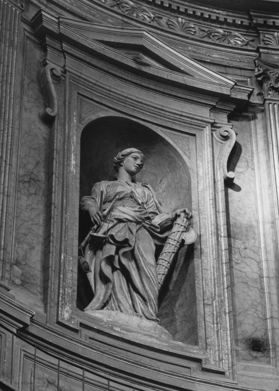 Le Virtù Cardinali (scultura, ciclo) di Naldini Pietro Paolo, Retti Leonardo (sec. XVII)