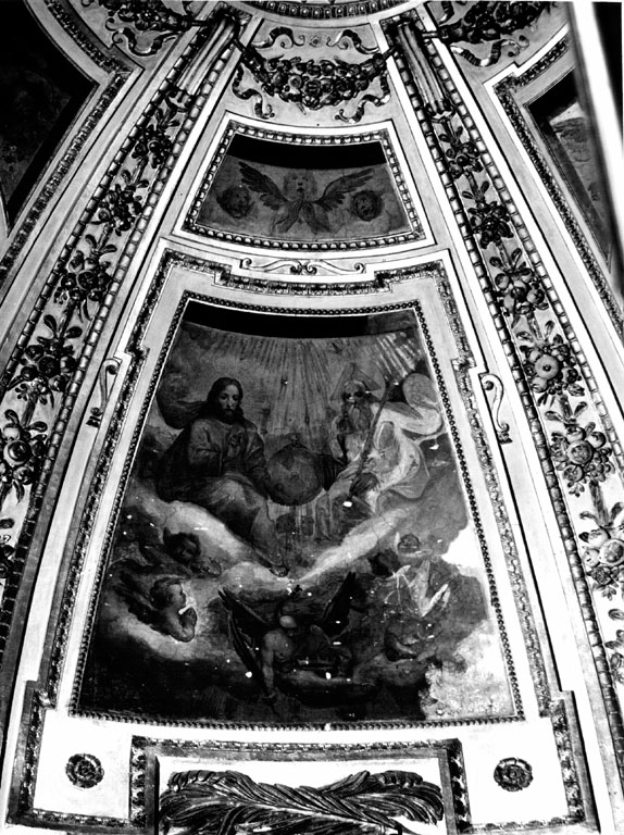 trinità con angeli e angeli musicanti (dipinto, ciclo) di Casolani Cristoforo (sec. XVII)