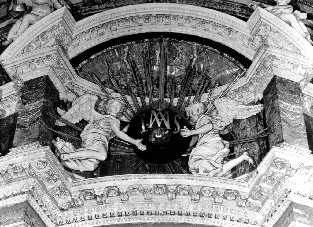 Angeli che reggono globo raggiato (gruppo scultoreo) di Naldini Pietro Paolo (sec. XVII)