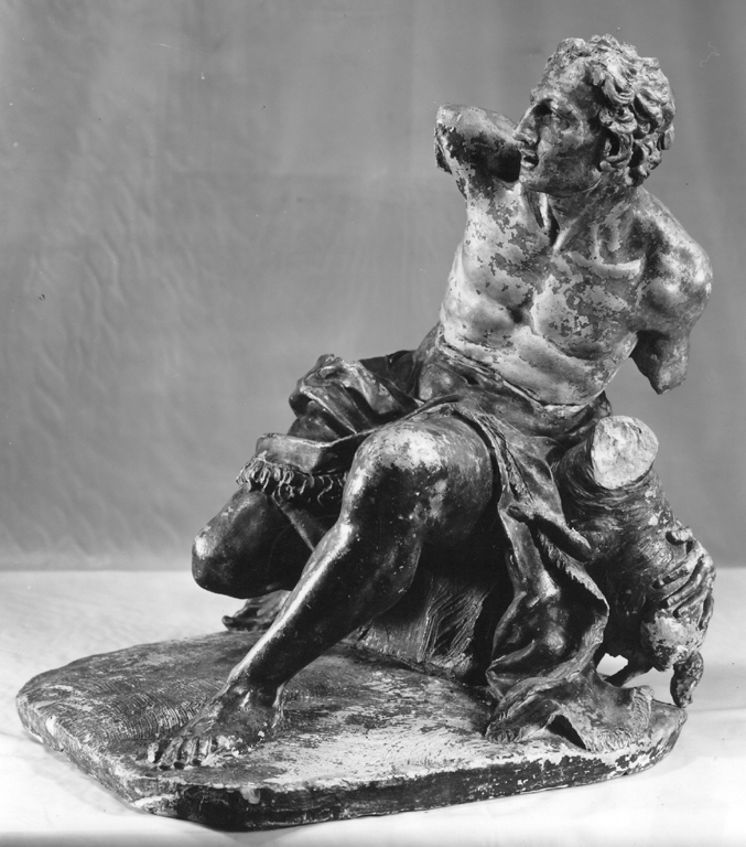 figura maschile seduta con agnello (scultura) di Mazza Giuseppe Maria (sec. XVII)