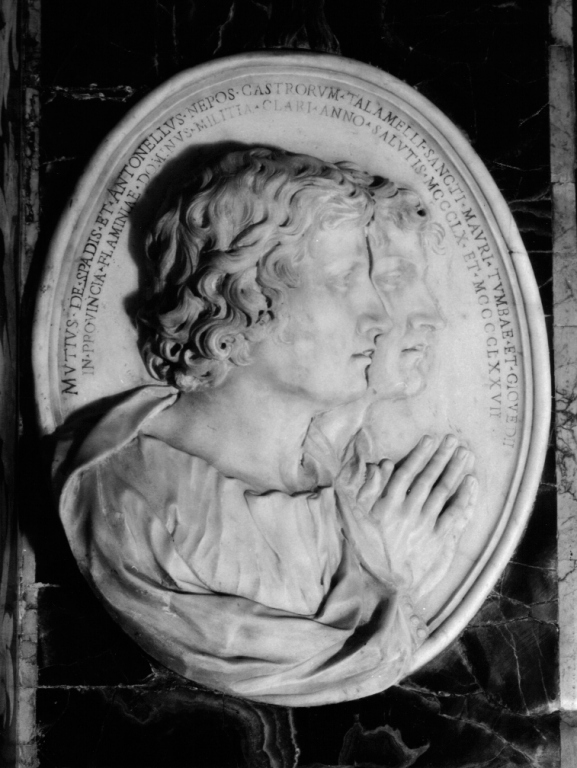 busto ritratto maschile di profilo (rilievo, serie) di Ferrata Ercole (sec. XVII)