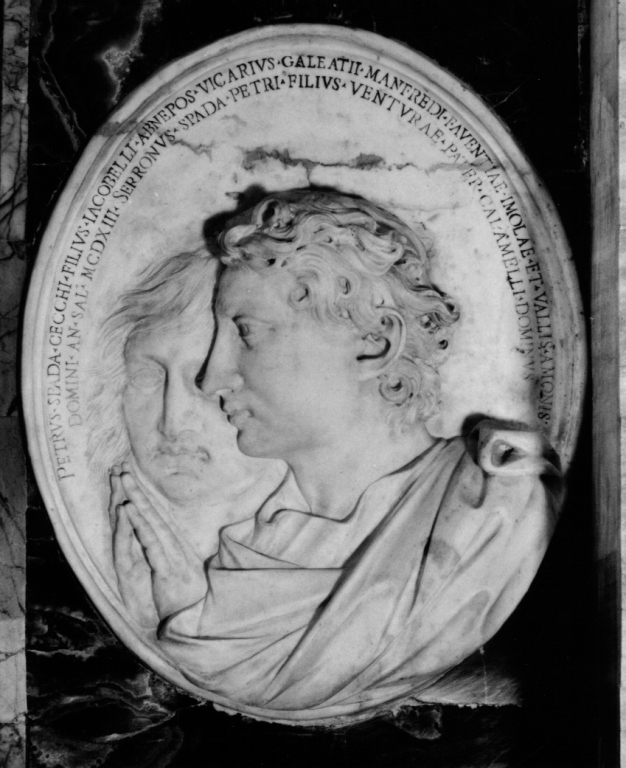 busto ritratto maschile di profilo (rilievo, serie) di Naldini Pietro Paolo (sec. XVII)