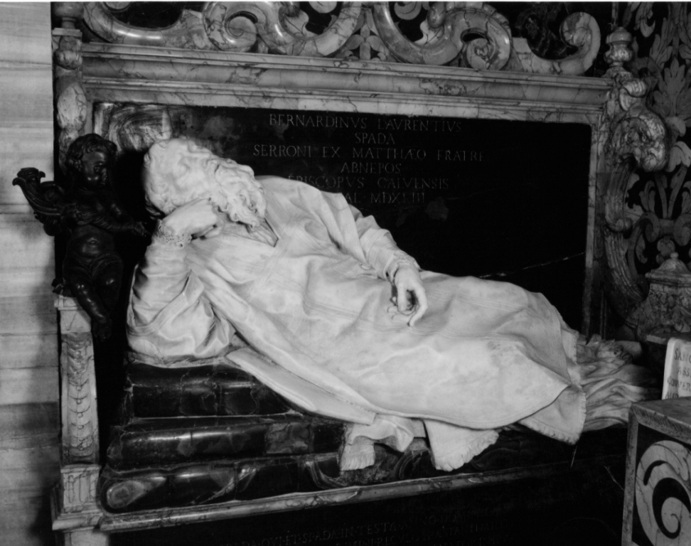 figura maschile distesa (scultura) di Ferrata Ercole (sec. XVII)