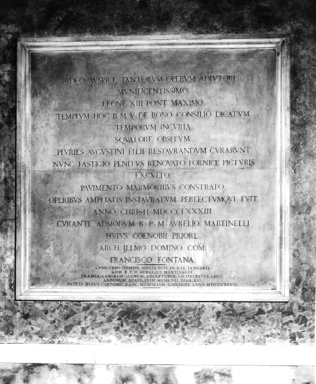 lapide documentaria - ambito laziale (sec. XIX)