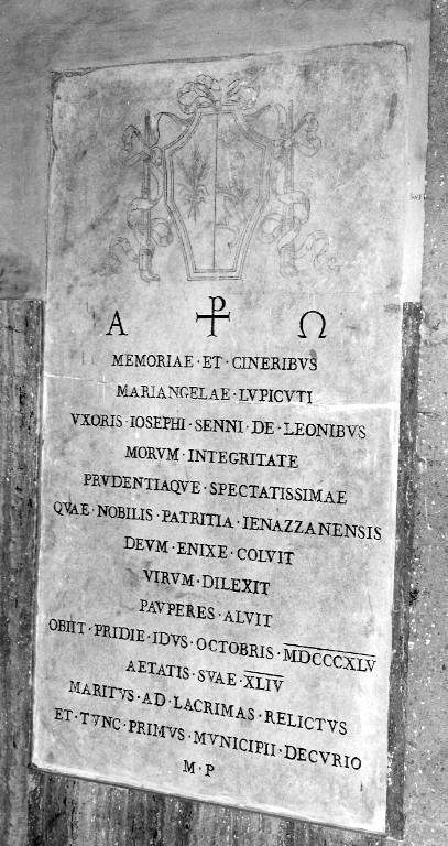 lapide - ambito laziale (sec. XIX)