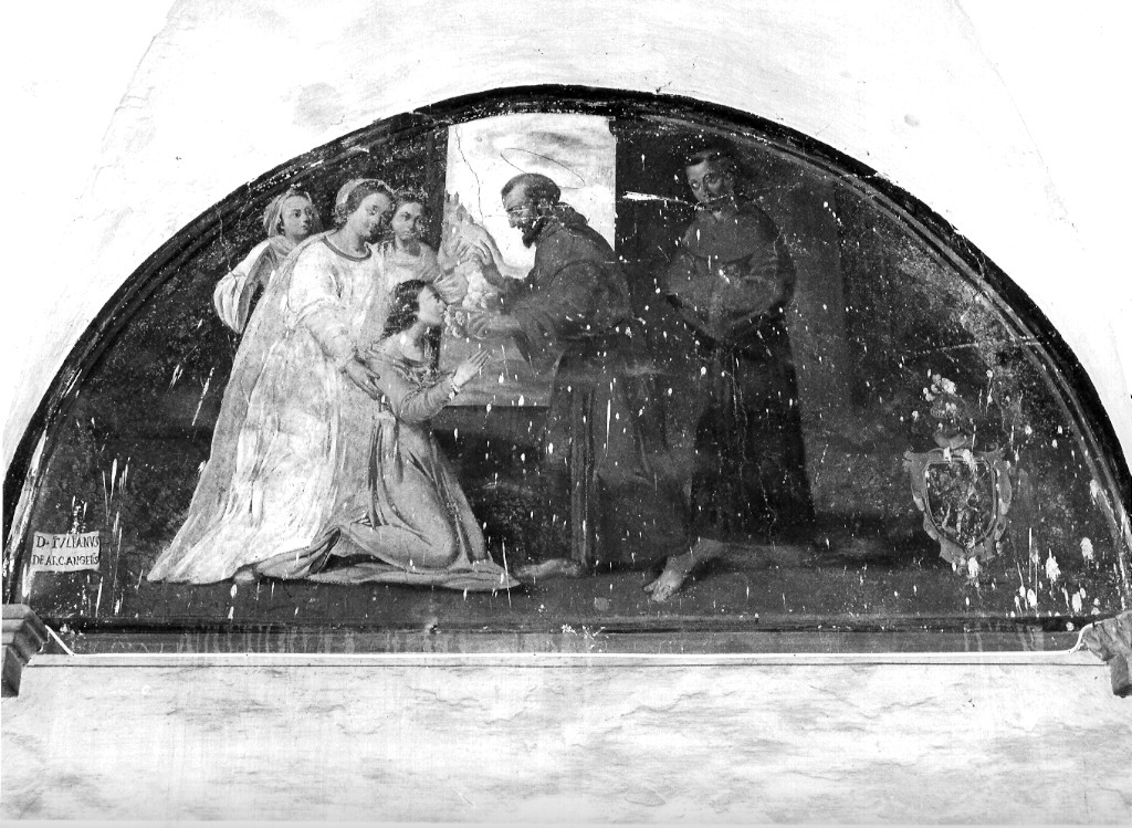 Un miracolo di San Francesco d' Assisi (dipinto) di Manenti Vincenzo (attribuito) (sec. XVII)