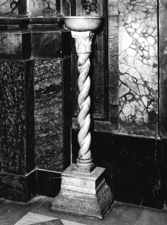 acquasantiera - ambito laziale (fine/inizio secc. XIV/ XV)