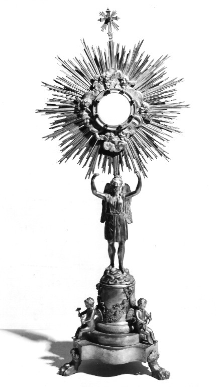 ostensorio - a raggiera - ambito laziale (sec. XIX)