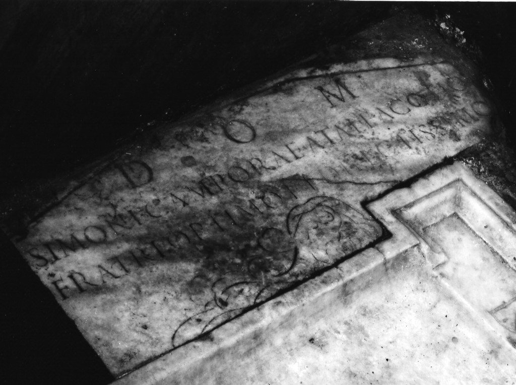 lapide, frammento - ambito laziale (fine/inizio secc. XVII/ XVIII)