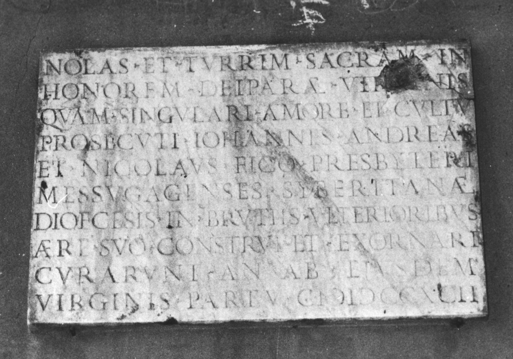 lapide documentaria - ambito romano (sec. XVIII)