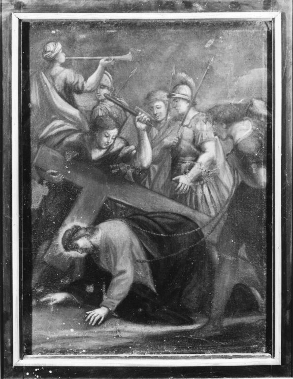 stazioni della via crucis (dipinto, serie) - ambito romano (fine/inizio secc. XVII/ XVIII)