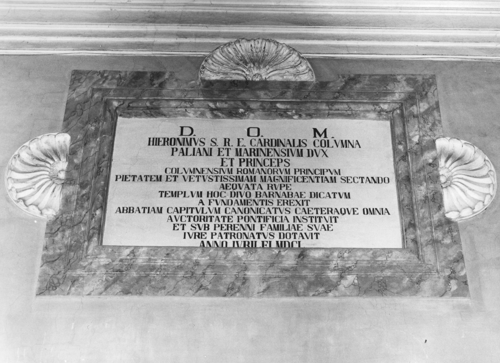 lapide commemorativa - ambito romano (fine sec. XVII)