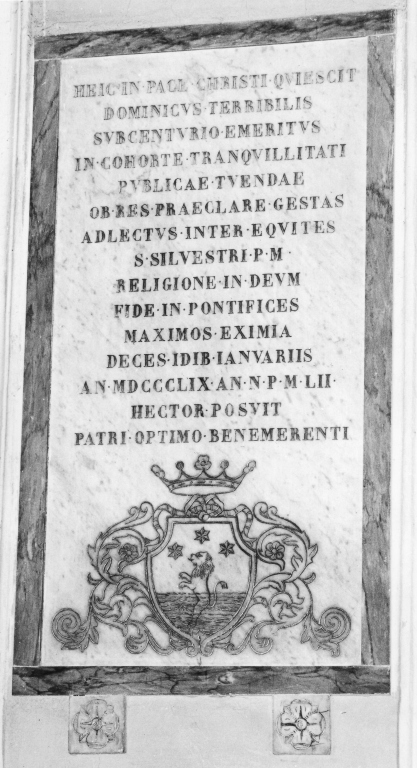 lapide tombale - ambito romano (sec. XIX)