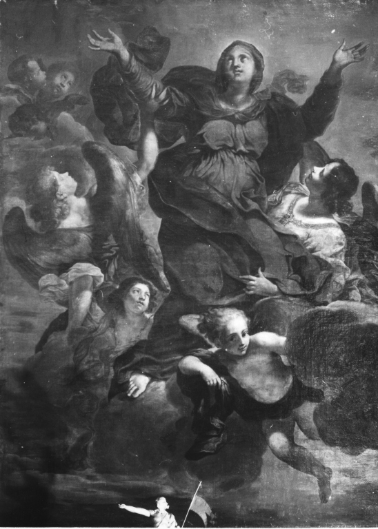 Madonna Assunta con angeli (dipinto) - ambito romano (fine sec. XVII)