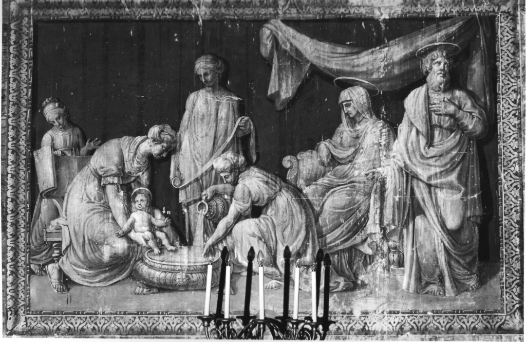 nascita di Maria Vergine (dipinto, ciclo) di Fabroni Antonio (sec. XIX)