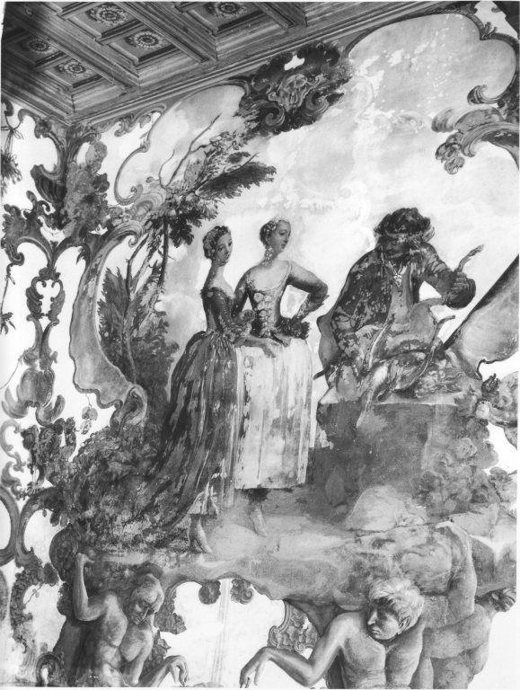 scena di caccia (dipinto, ciclo) - ambito francese (sec. XVIII)